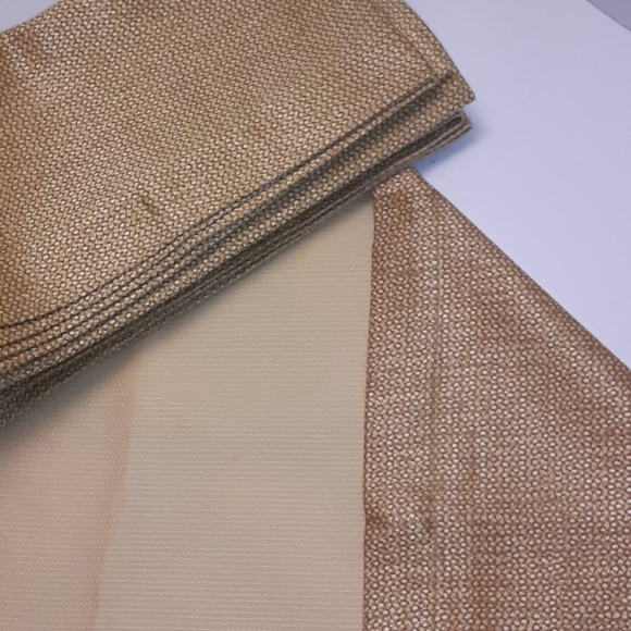 NAPKINS WOVEN GOLD BROWN TEXTURED ULTRA Luxury LARGE NEW (5) - Picture 6 of 6